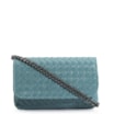 Bolsa Transversal Tressê Couro Azul - imagem 1