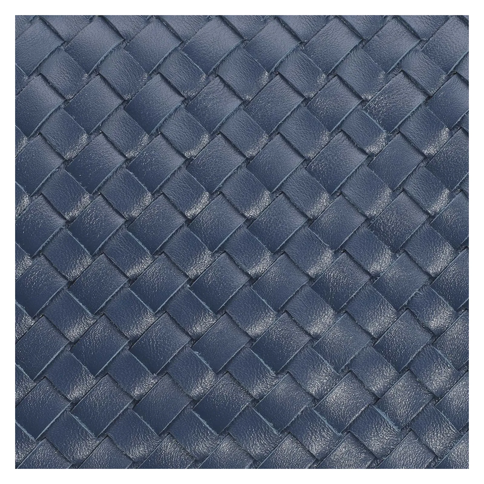Bolsa Transversal Tressê Couro Azul