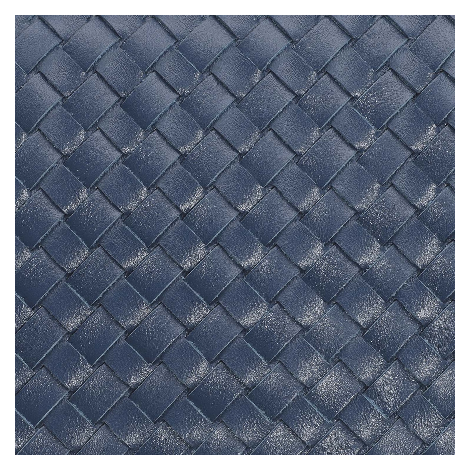 Bolsa Transversal Tressê Couro Azul