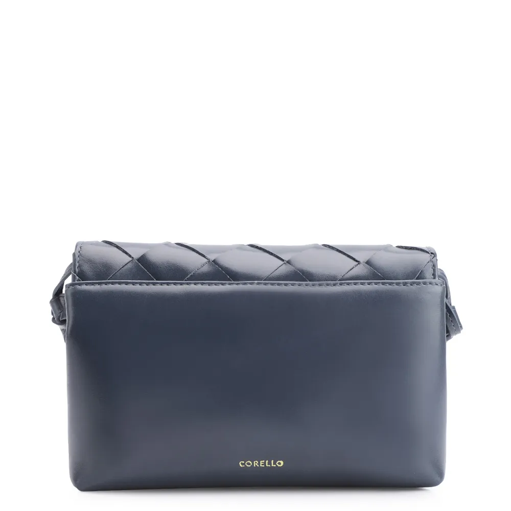 Bolsa Transversal Tressê Couro Azul - imagem 3