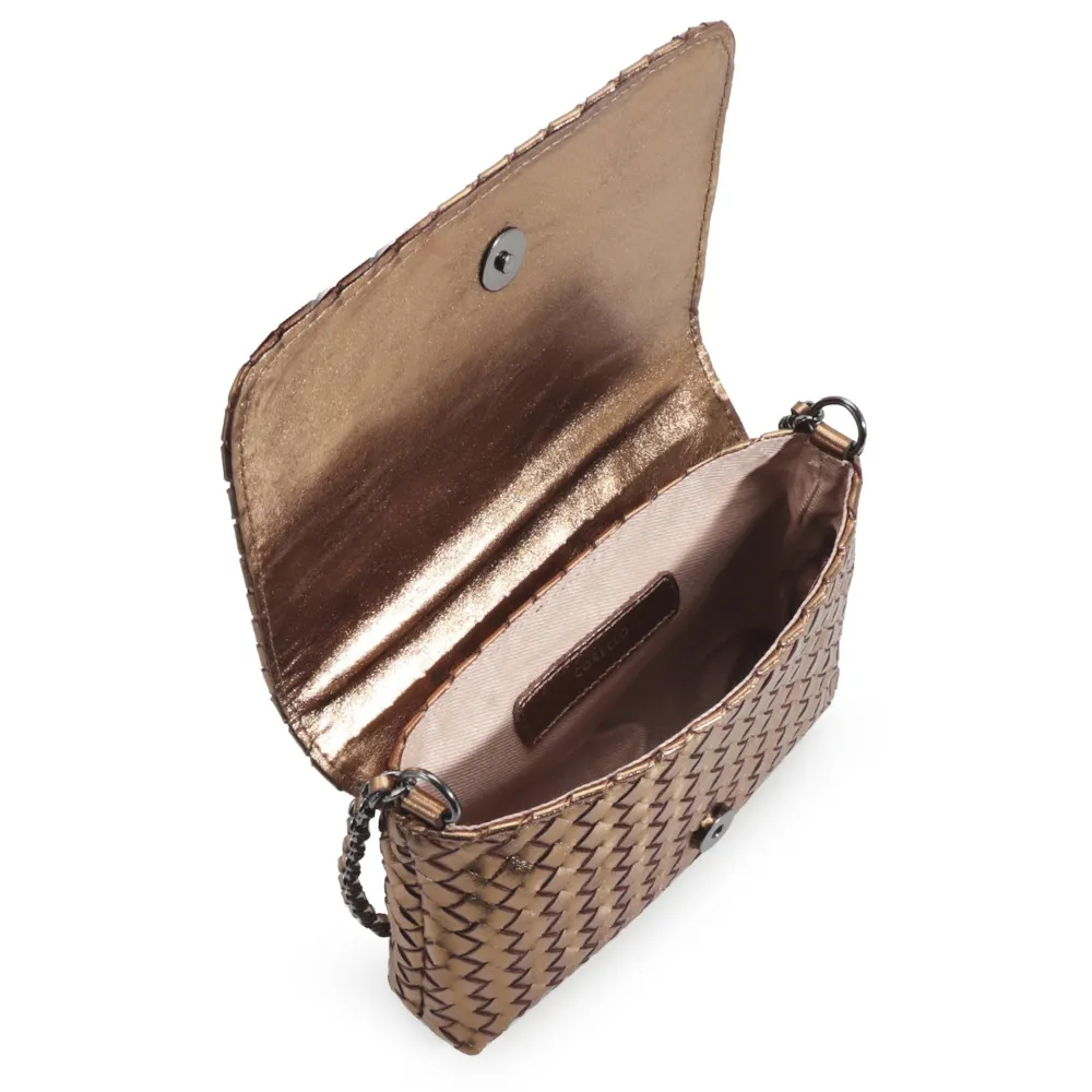 Bolsa Transversal Tressê Couro Bronze - imagem 5