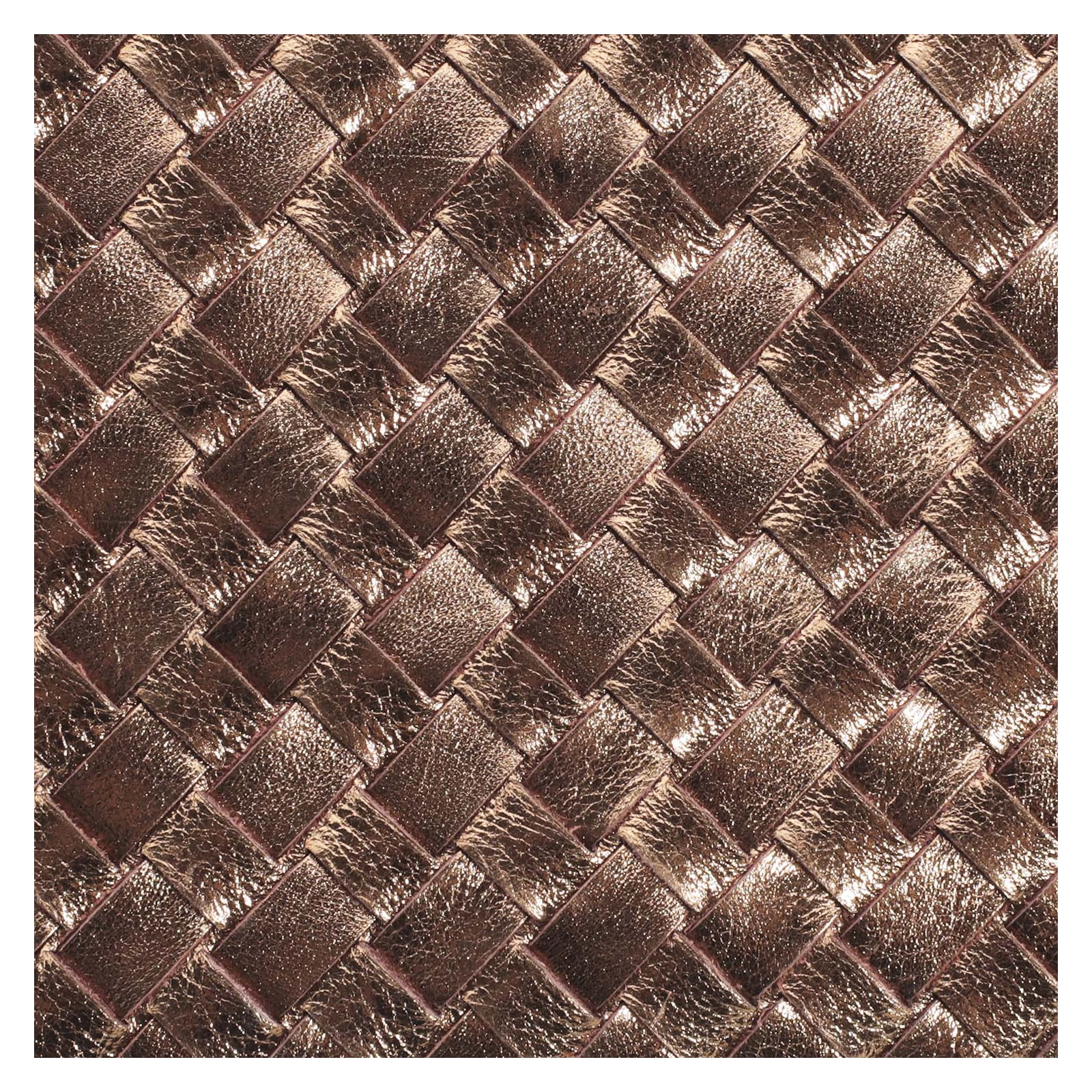 Bolsa Transversal Tressê Couro Bronze