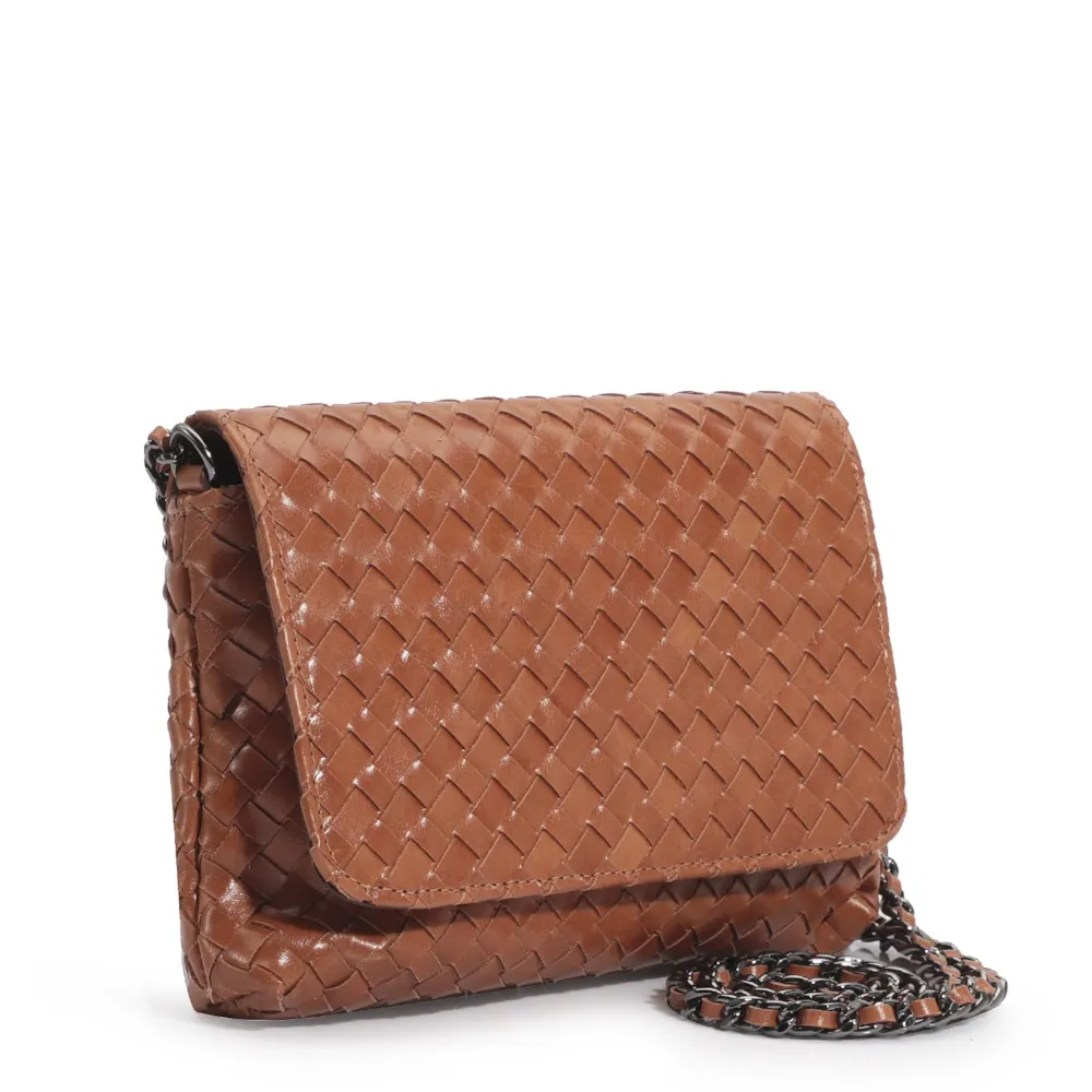 Bolsa Transversal Tressê Couro Caramelo - imagem 3