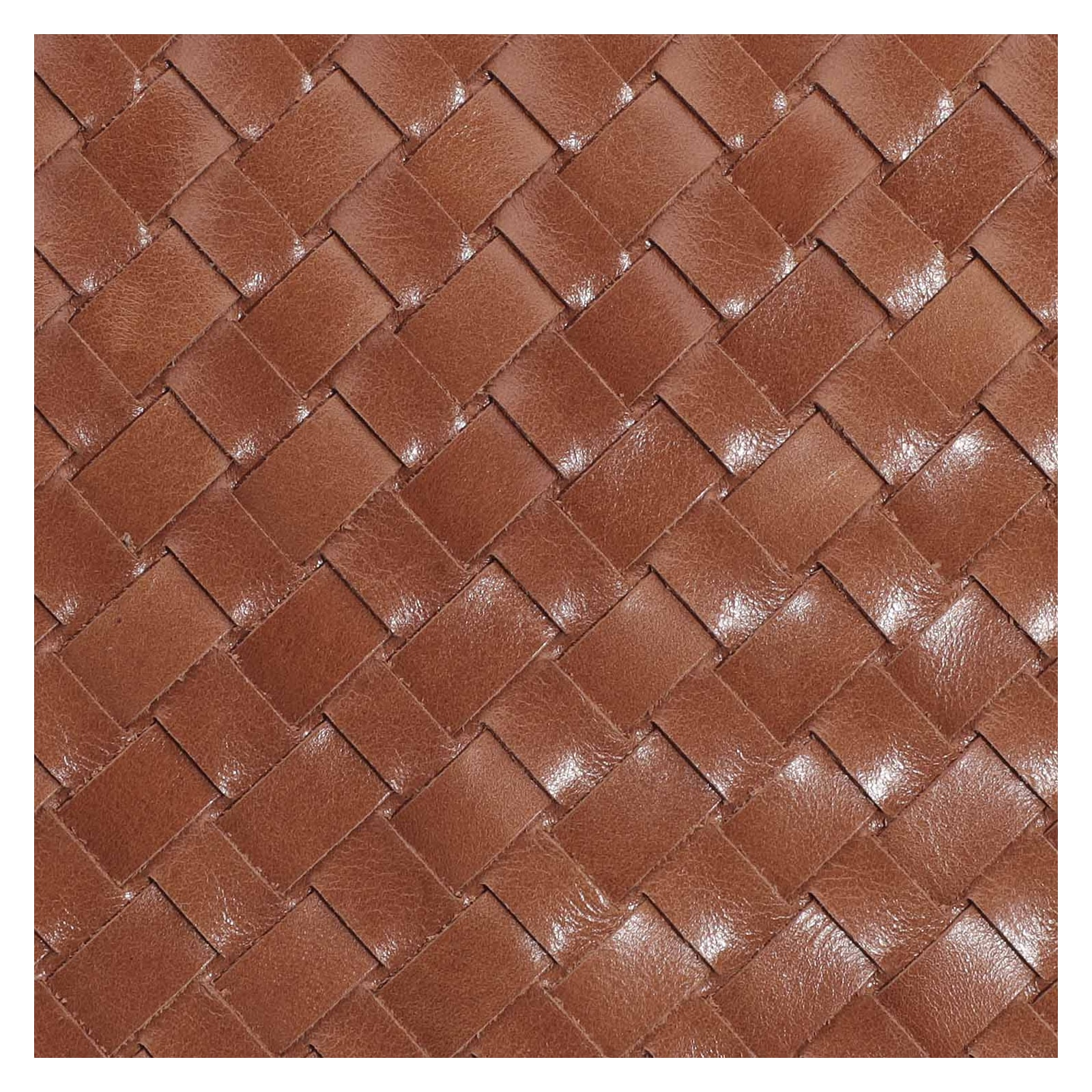 Bolsa Transversal Tressê Couro Caramelo