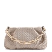 Bolsa Transversal Tressê Couro Dourado - imagem 1