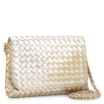 Bolsa Transversal Tressê Couro Dourado - imagem 3