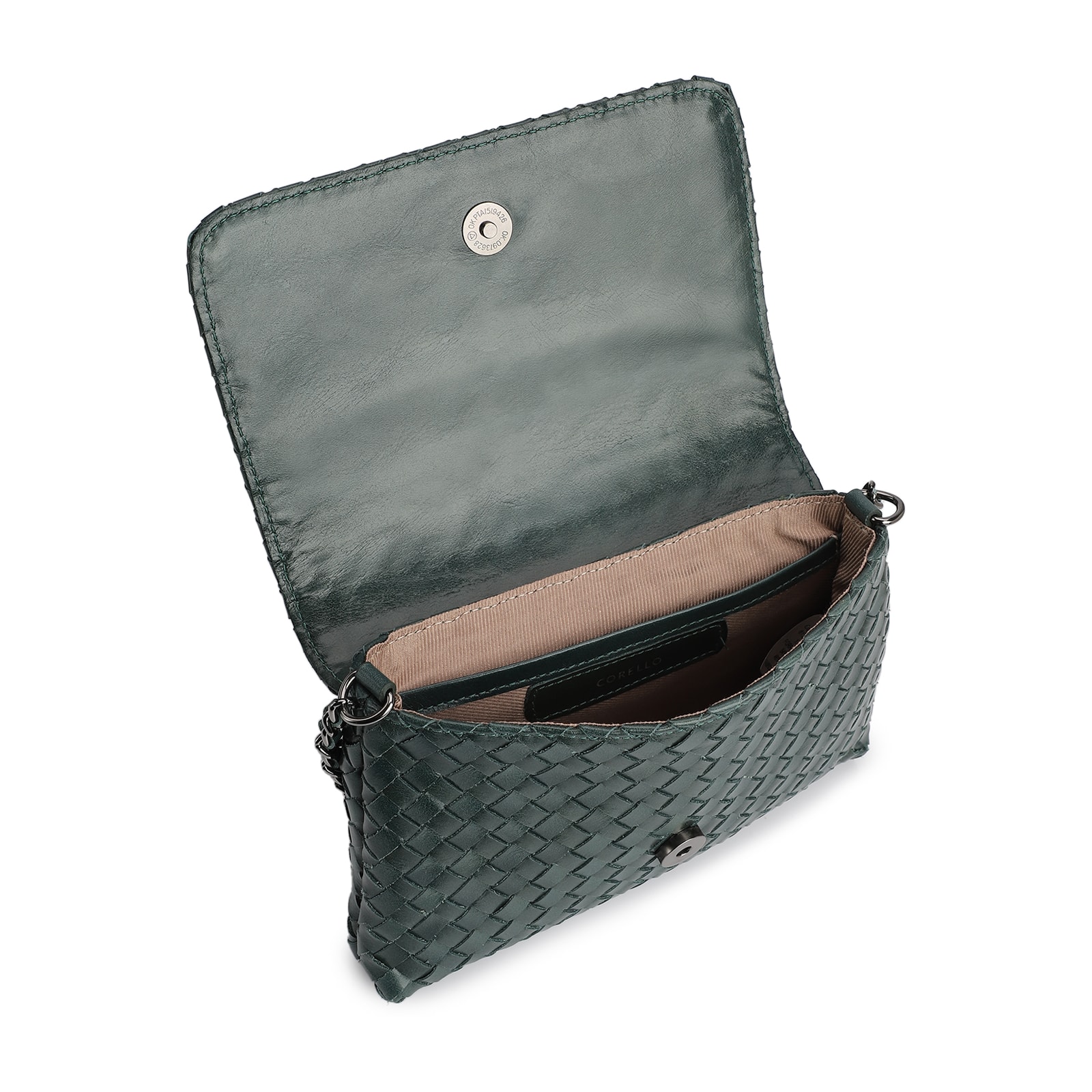 Bolsa Transversal Tressê Couro Forest