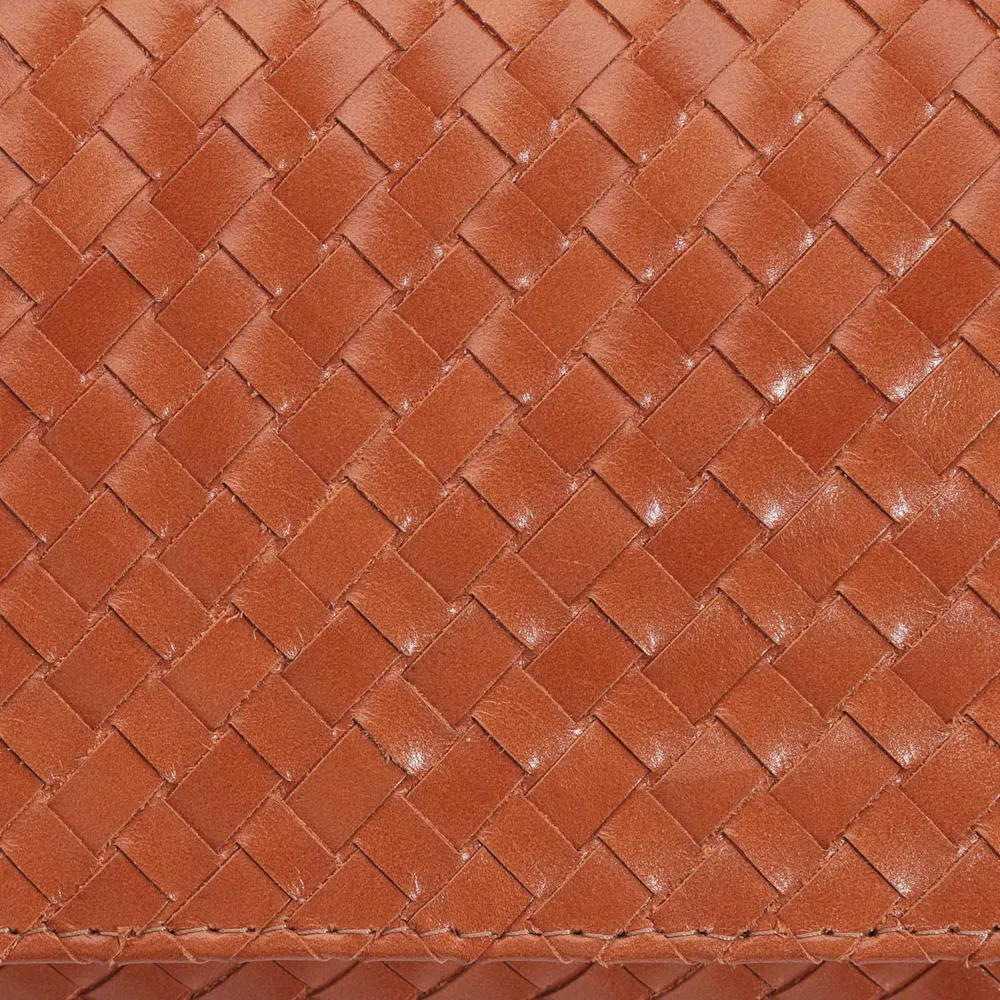 Bolsa Transversal Tressê Couro Laranja - imagem 6