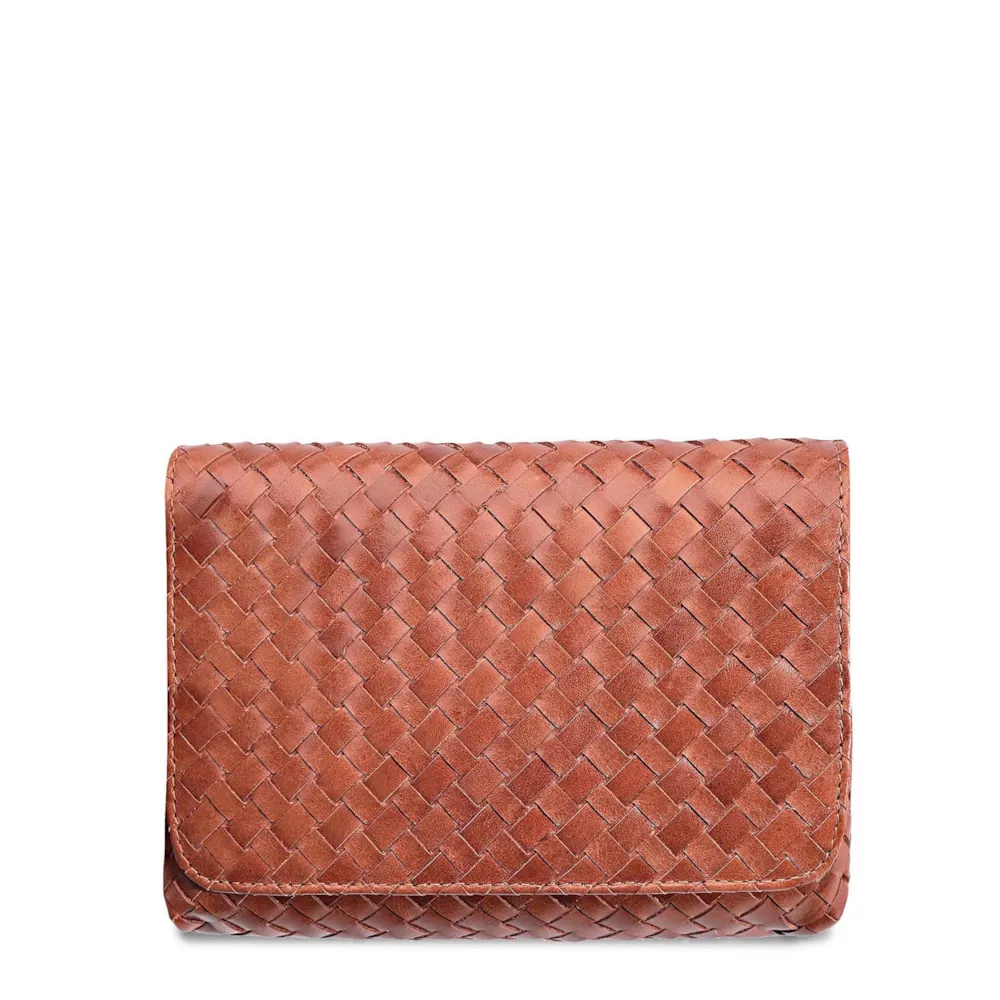 Bolsa Transversal Tressê Couro Marrom - imagem 5