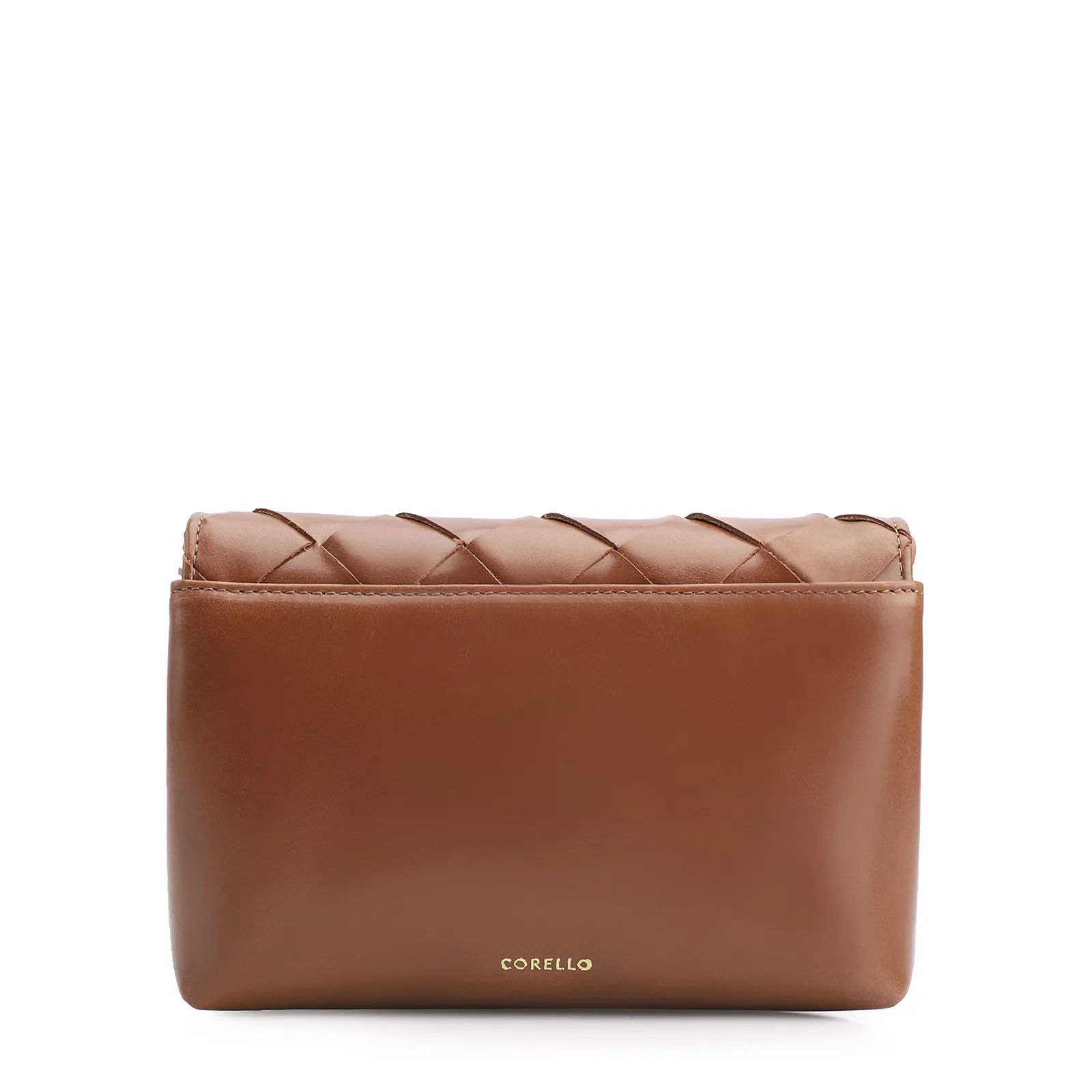 Bolsa Transversal Tressê Couro Marrom