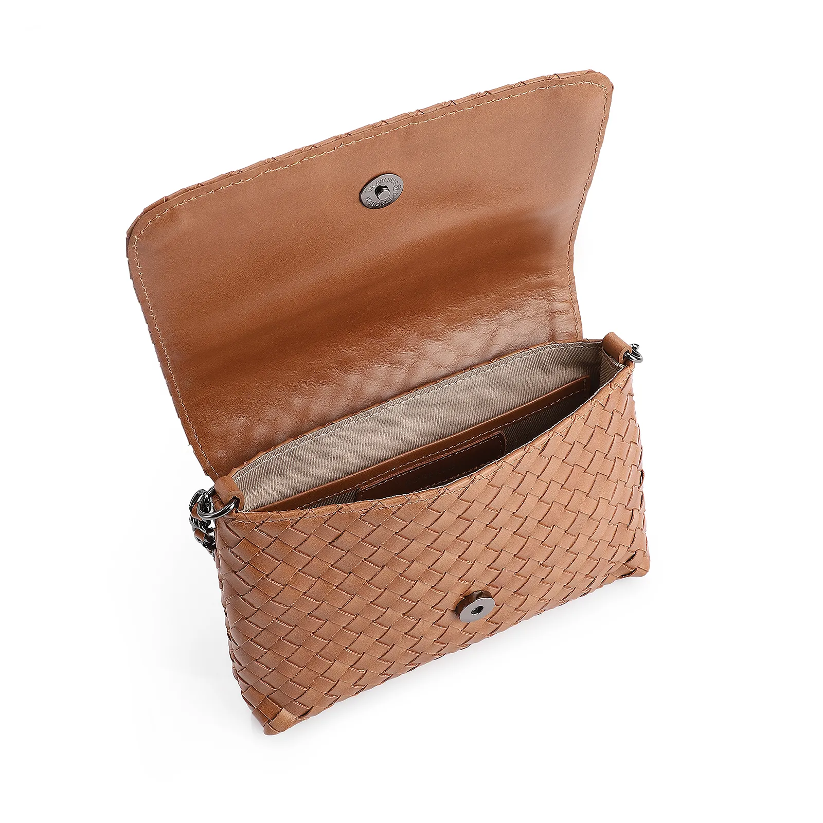 Bolsa Transversal Tressê Couro Marrom