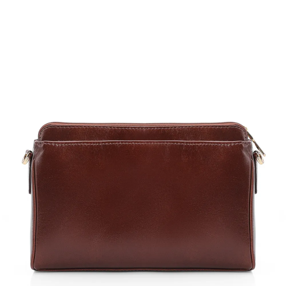 Bolsa Transversal Tressê Couro Marrom - imagem 3