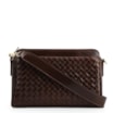 Bolsa Transversal Tressê Couro Marrom - imagem 1