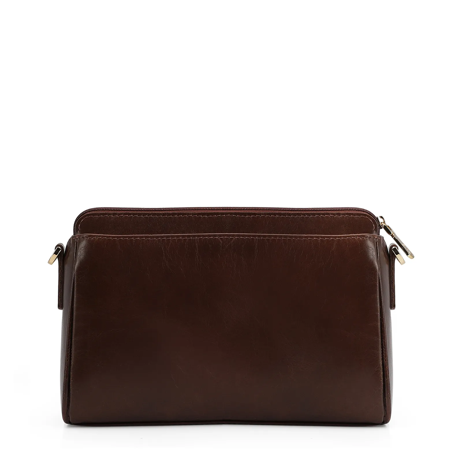 Bolsa Transversal Tressê Couro Marrom