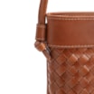 Bolsa Transversal Tressê Couro Marrom Claro - imagem 9