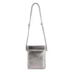Bolsa Transversal Tressê Couro Metal Prata - imagem 3