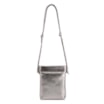 Bolsa Transversal Tressê Couro Metal Prata - imagem 3