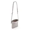 Bolsa Transversal Tressê Couro Metal Prata - imagem 4