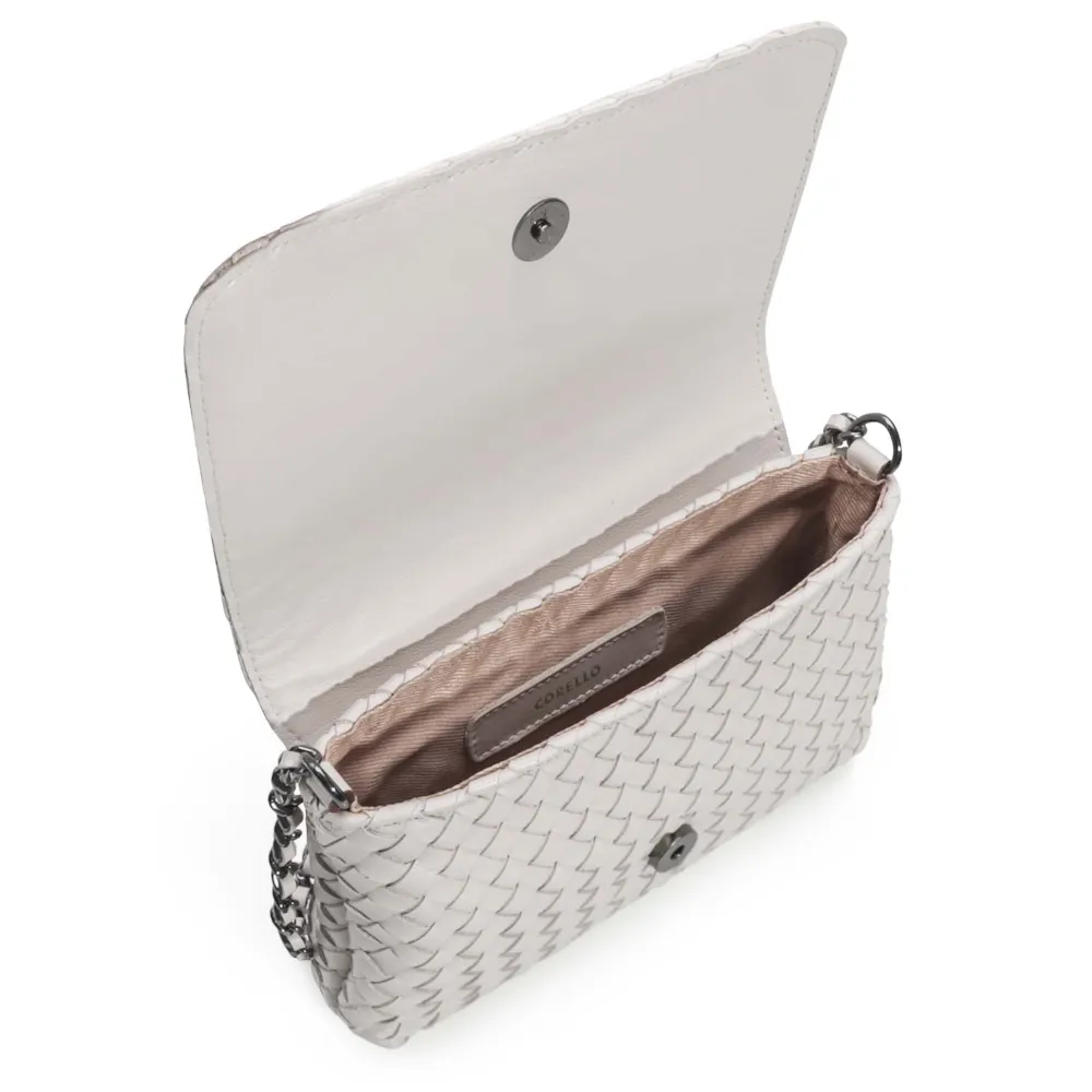 Bolsa Transversal Tressê Couro Off White - imagem 5