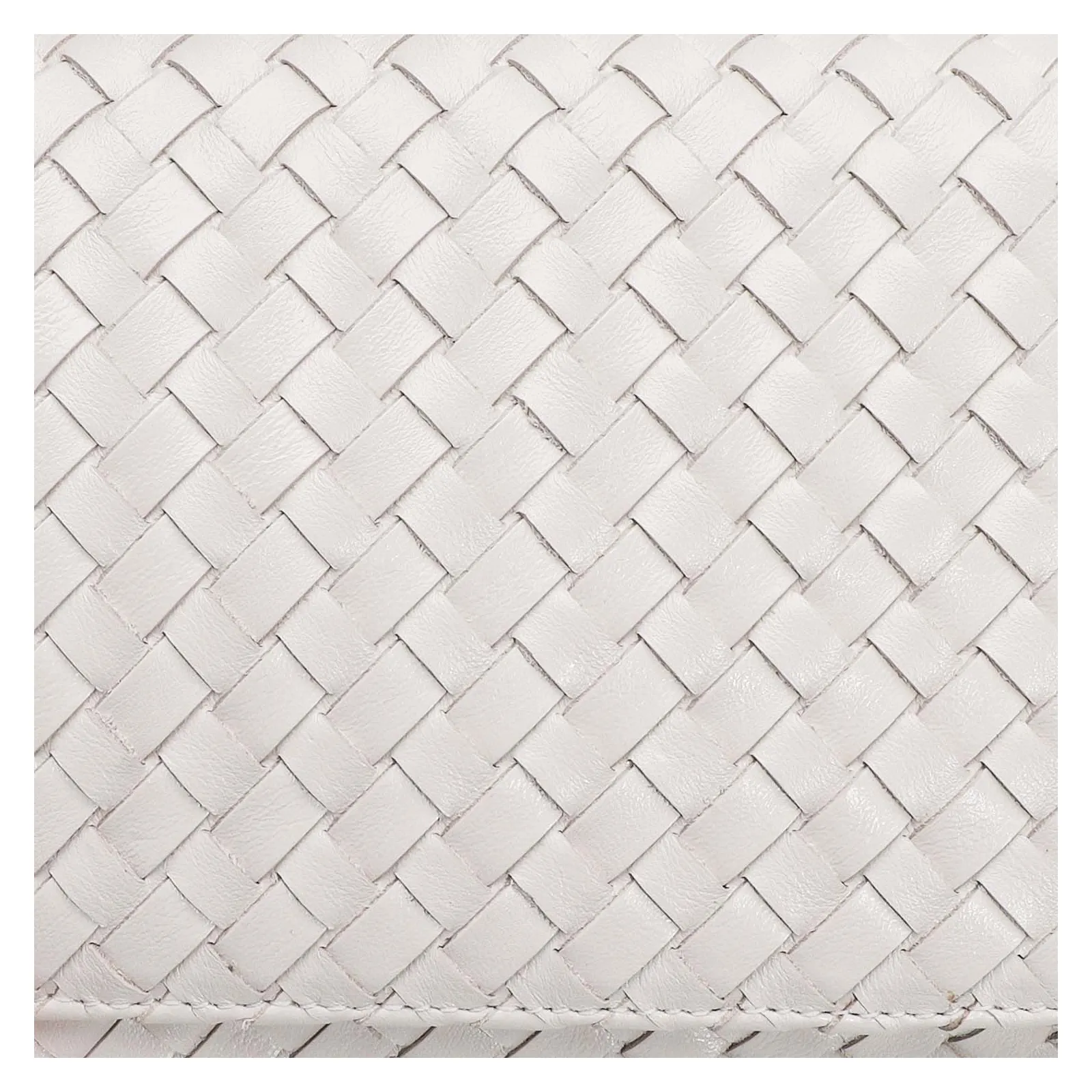 Bolsa Transversal Tressê Couro Off White