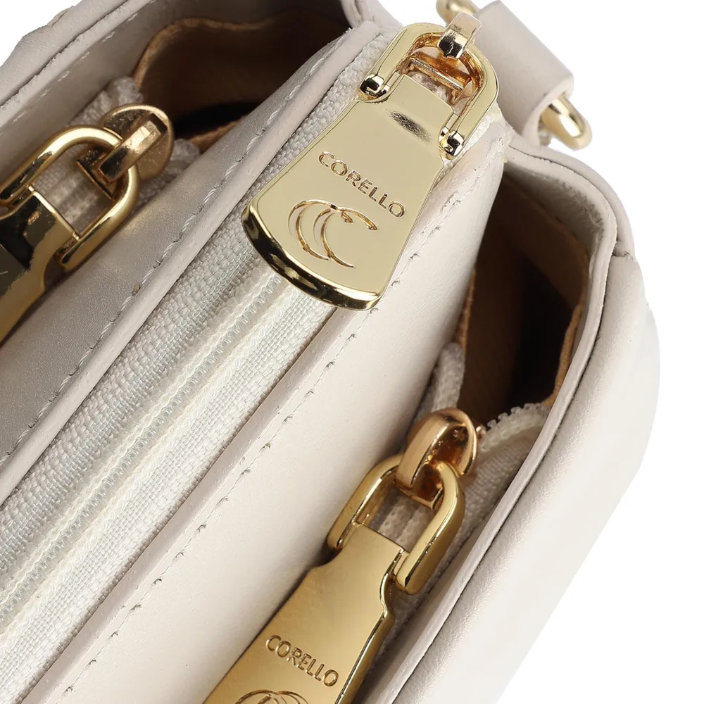 Bolsa Transversal Tressê Couro Off White - imagem 5