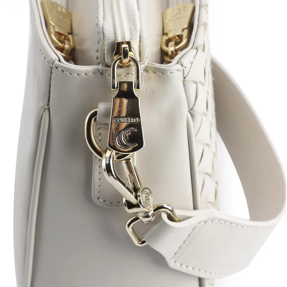 Bolsa Transversal Tressê Couro Off White - imagem 6