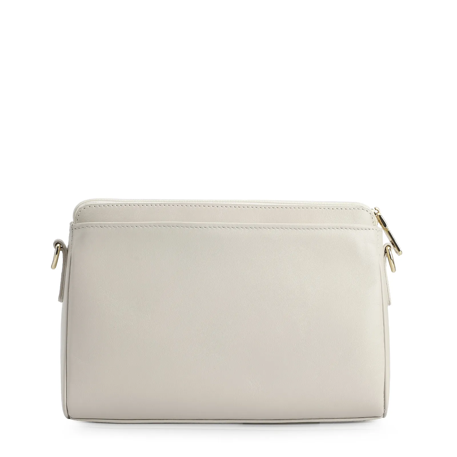 Bolsa Transversal Tressê Couro Off White