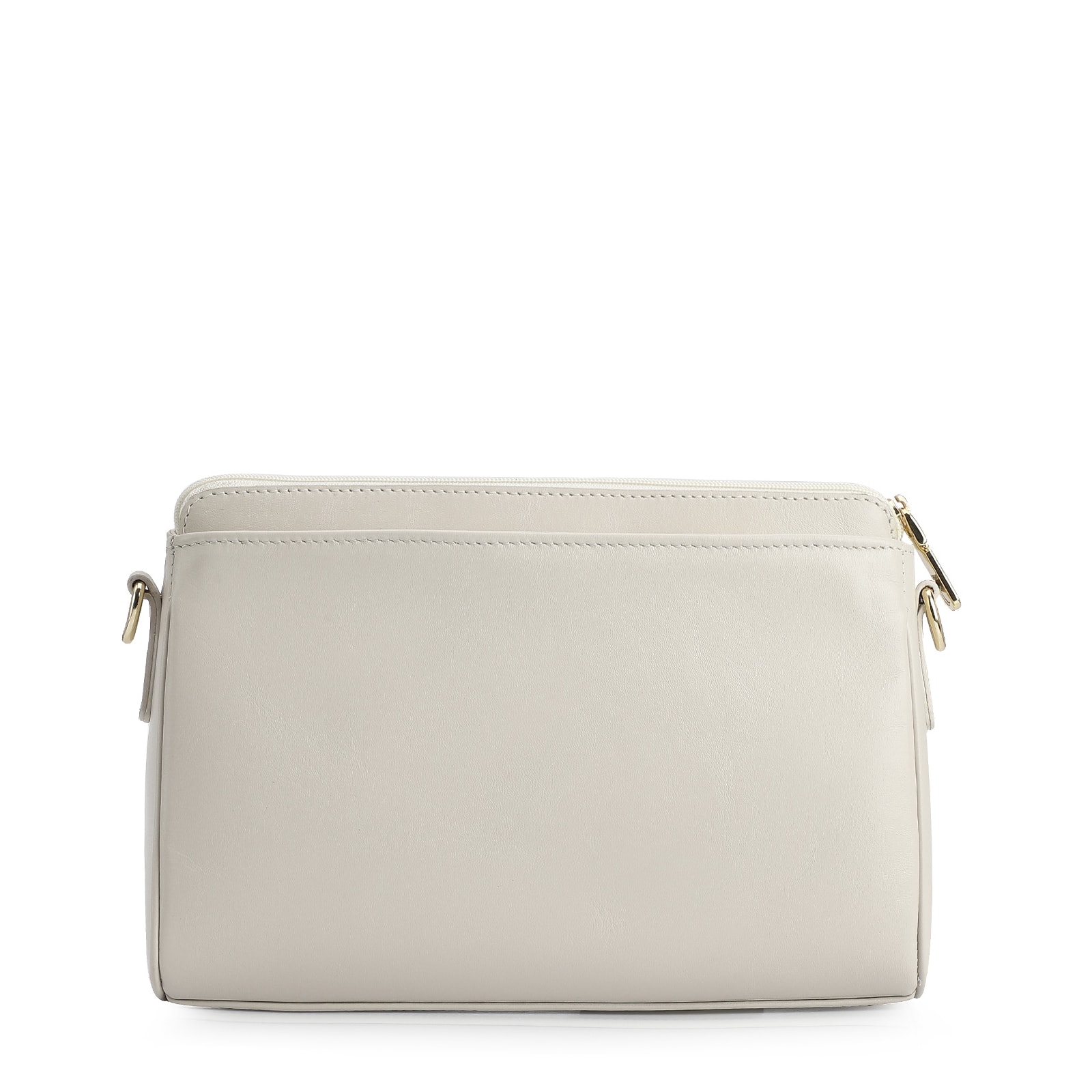 Bolsa Transversal Tressê Couro Off White