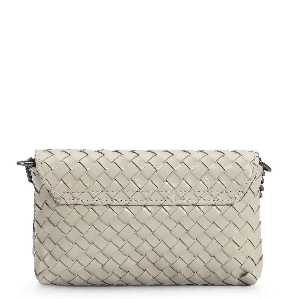 Bolsa Transversal Tressê Couro Off White - imagem 4