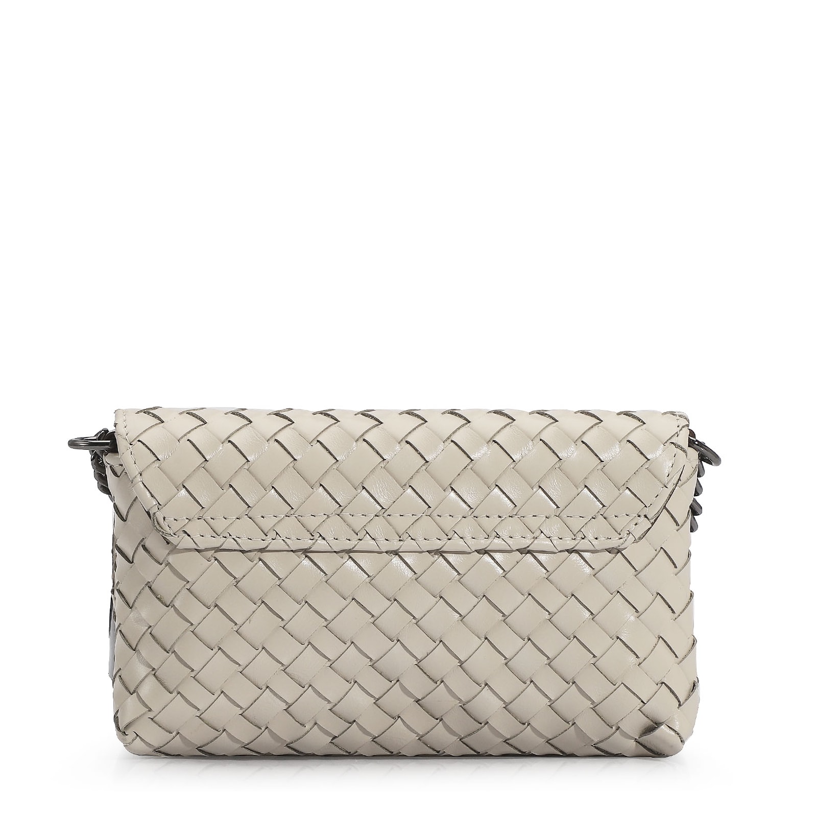 Bolsa Transversal Tressê Couro Off White