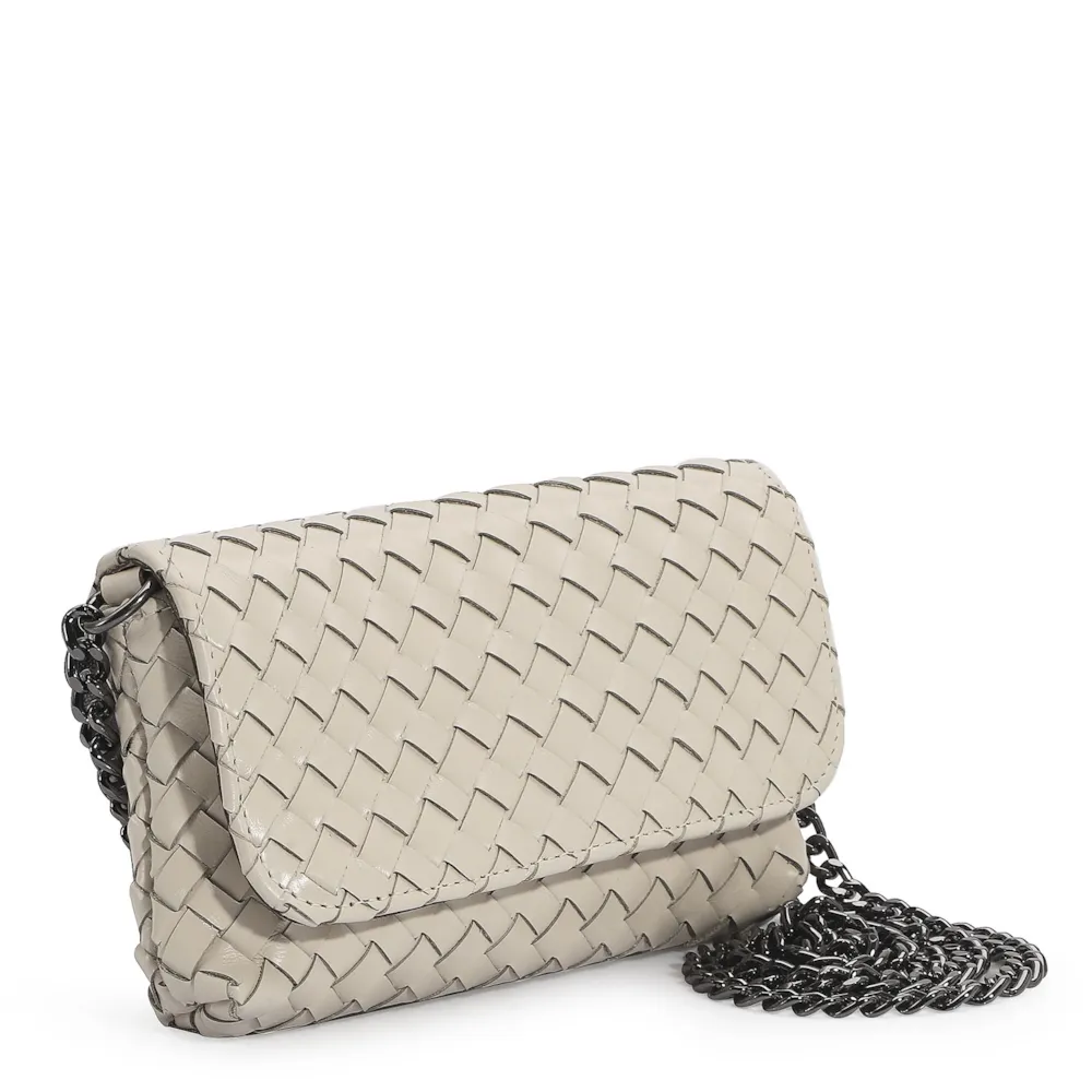 Bolsa Transversal Tressê Couro Off White - imagem 3