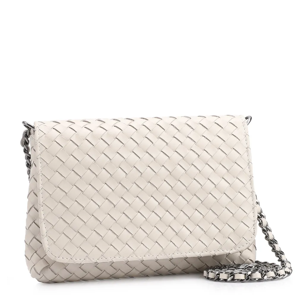 Bolsa Transversal Tressê Couro Off White - imagem 2