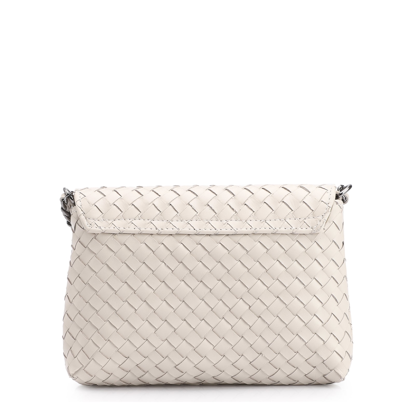 Bolsa Transversal Tressê Couro Off White