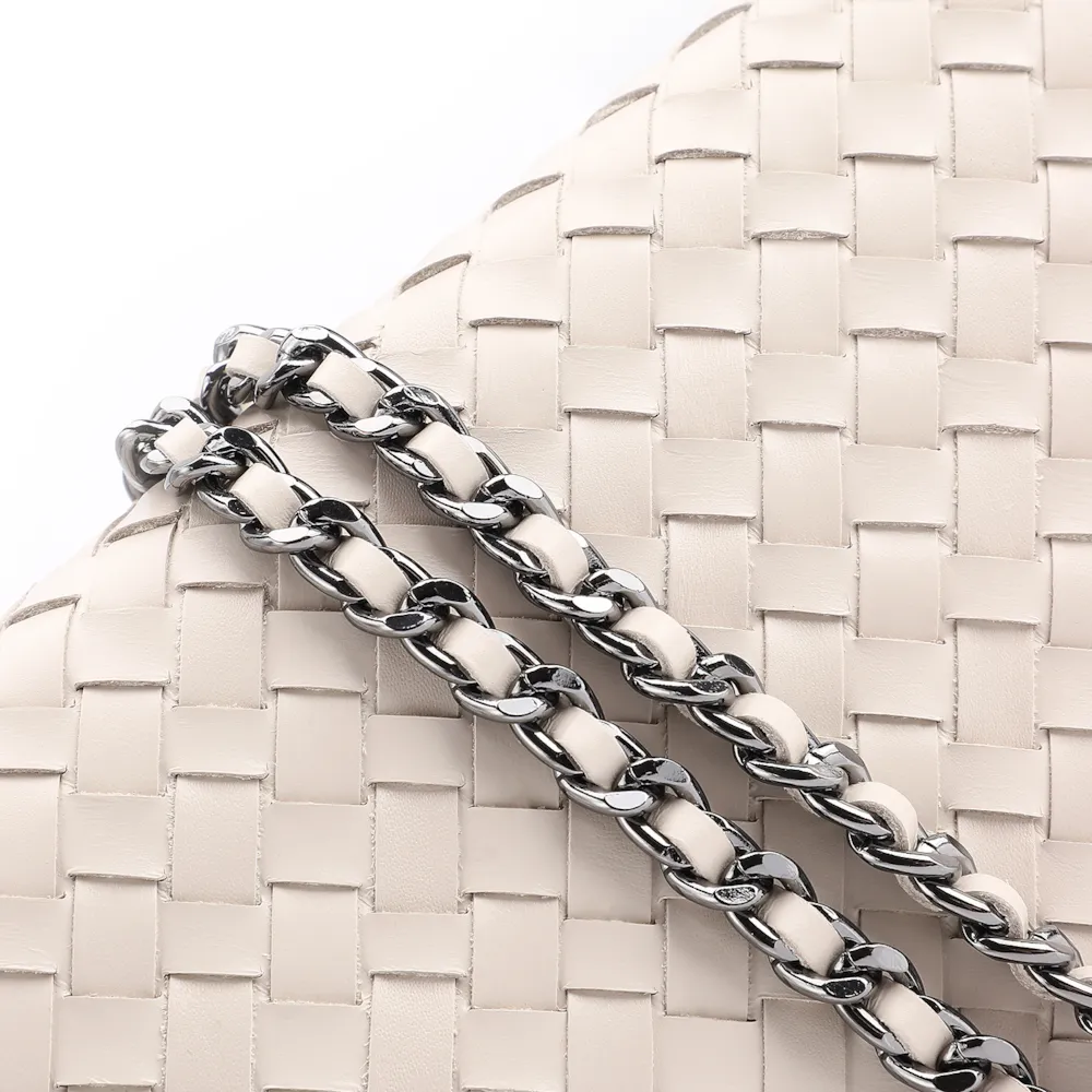 Bolsa Transversal Tressê Couro Off White - imagem 5