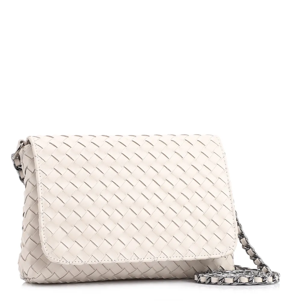Bolsa Transversal Tressê Couro Off White - imagem 2