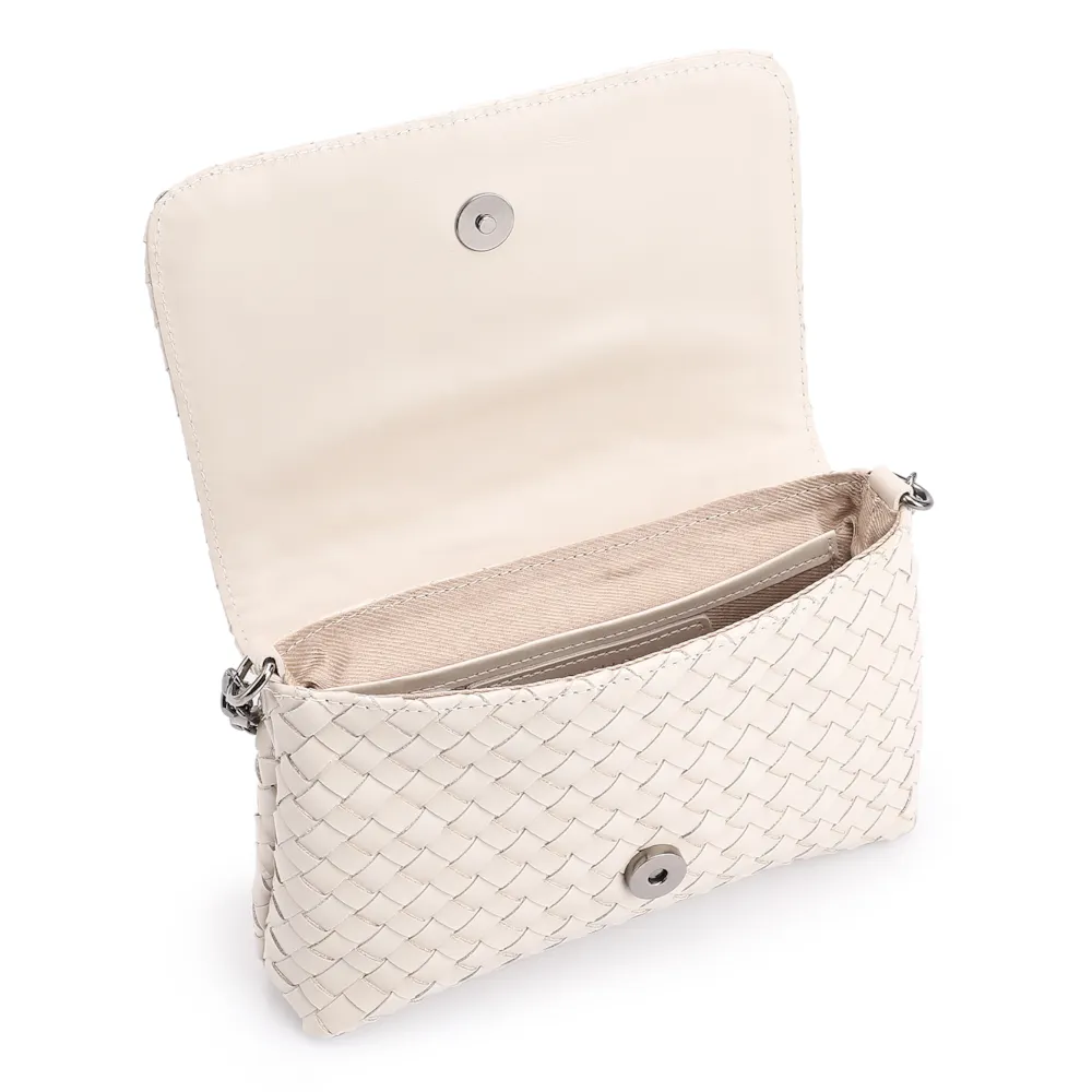 Bolsa Transversal Tressê Couro Off White - imagem 4