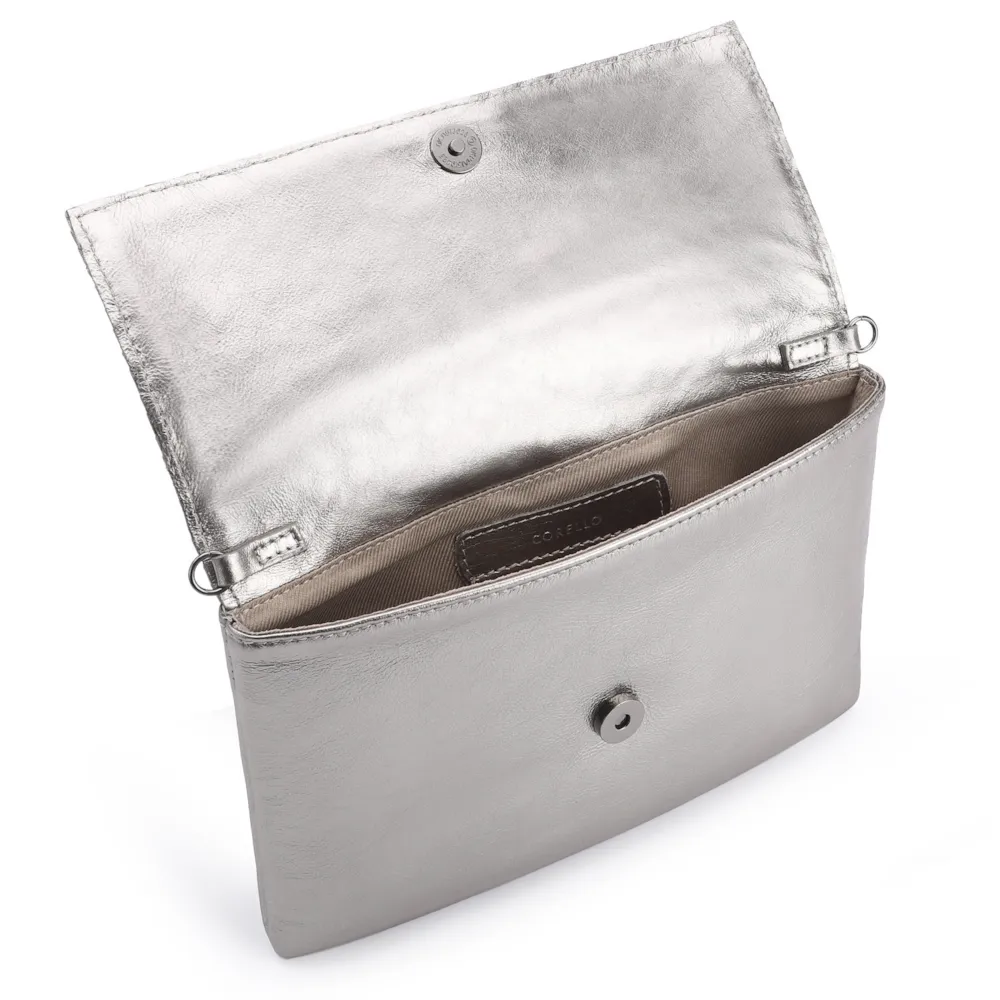 Bolsa Transversal Tressê Couro Prata - imagem 4