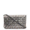 Bolsa Transversal Tressê Couro Prata/Grafite/Dourado - imagem 1