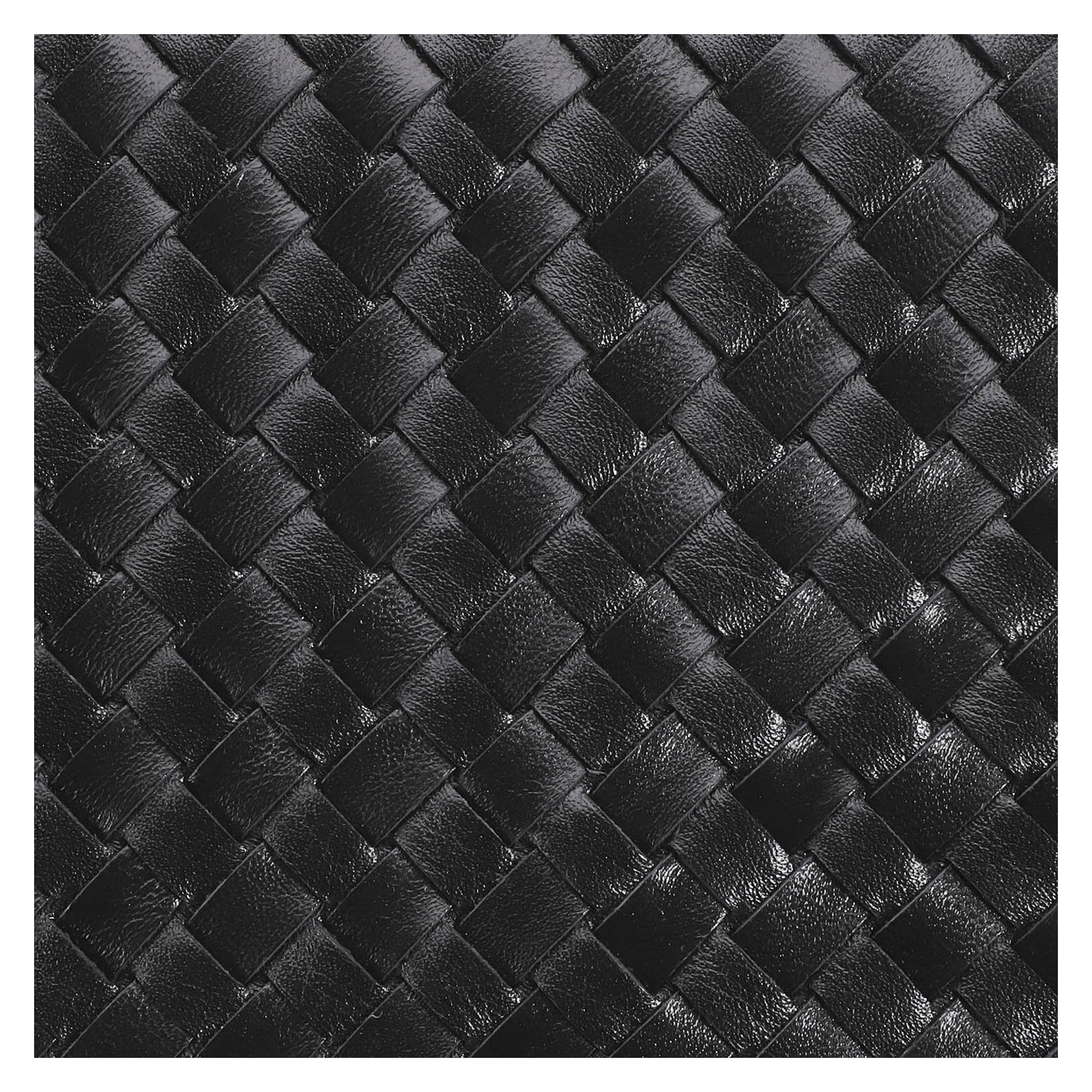 Bolsa Transversal Tressê Couro Preto