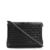 Bolsa Transversal Tressê Couro Preto - imagem 1
