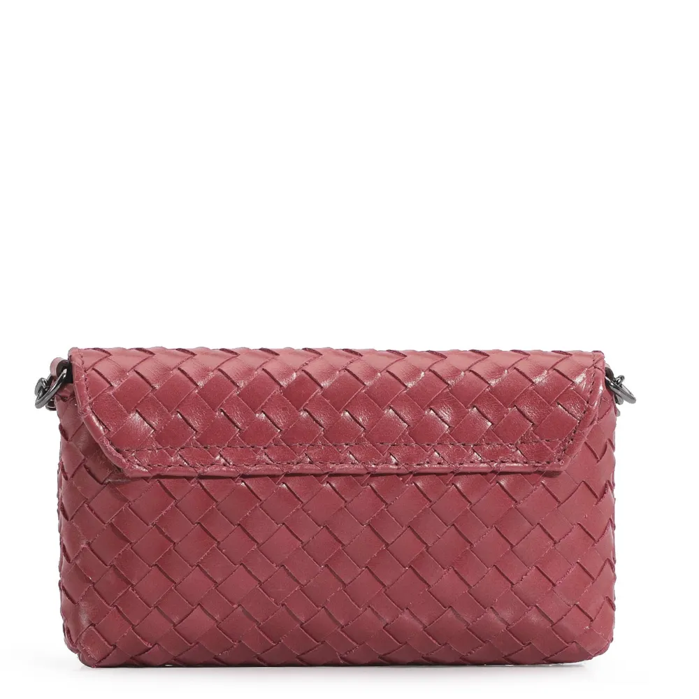 Bolsa Transversal Tressê Couro Rosa - imagem 4