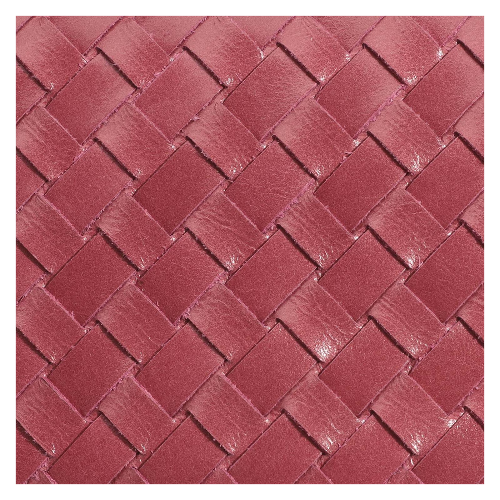 Bolsa Transversal Tressê Couro Rosa