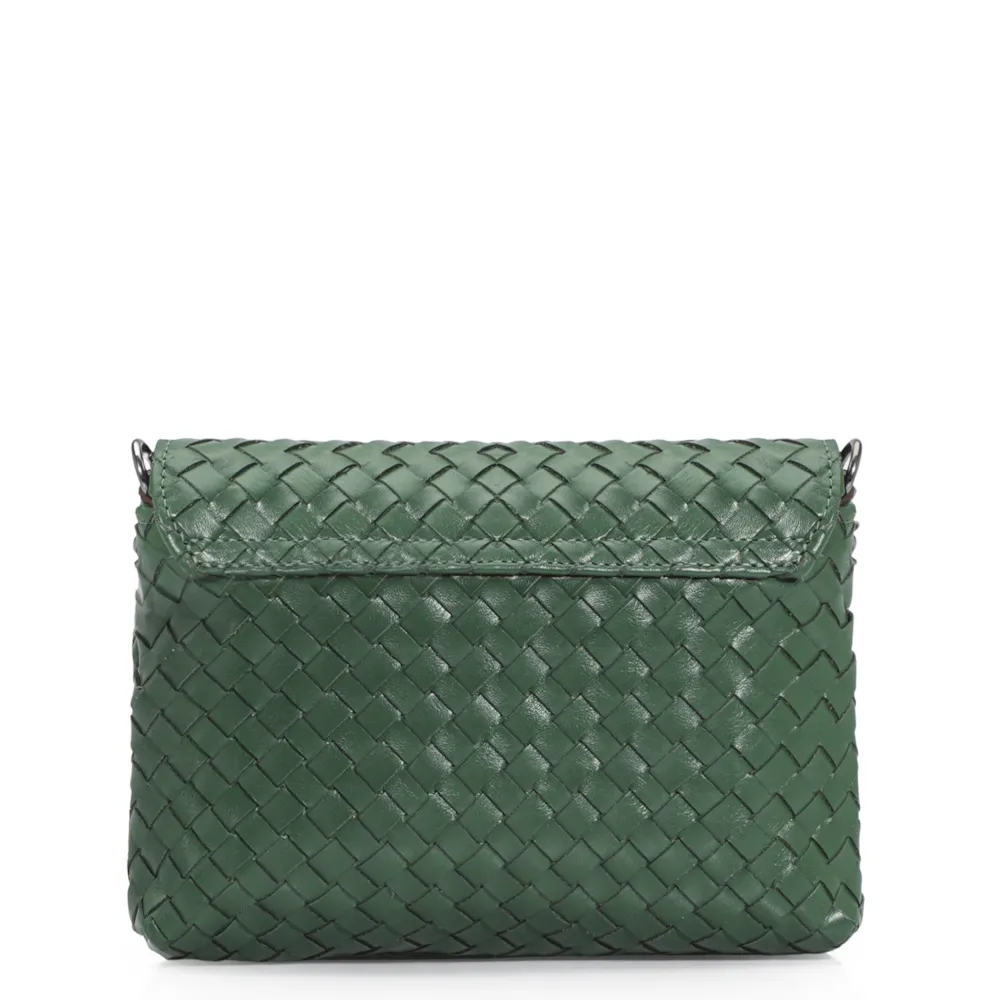 Bolsa Transversal Tressê Couro Verde - imagem 4