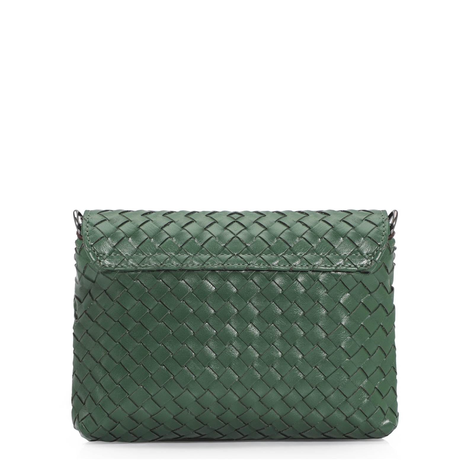 Bolsa Transversal Tressê Couro Verde