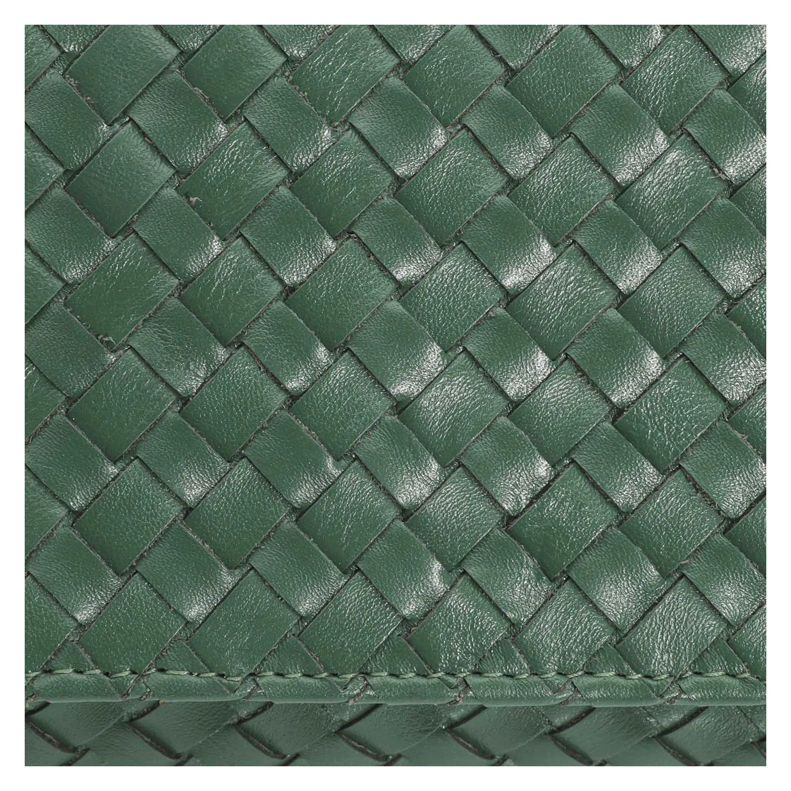 Bolsa Transversal Tressê Couro Verde