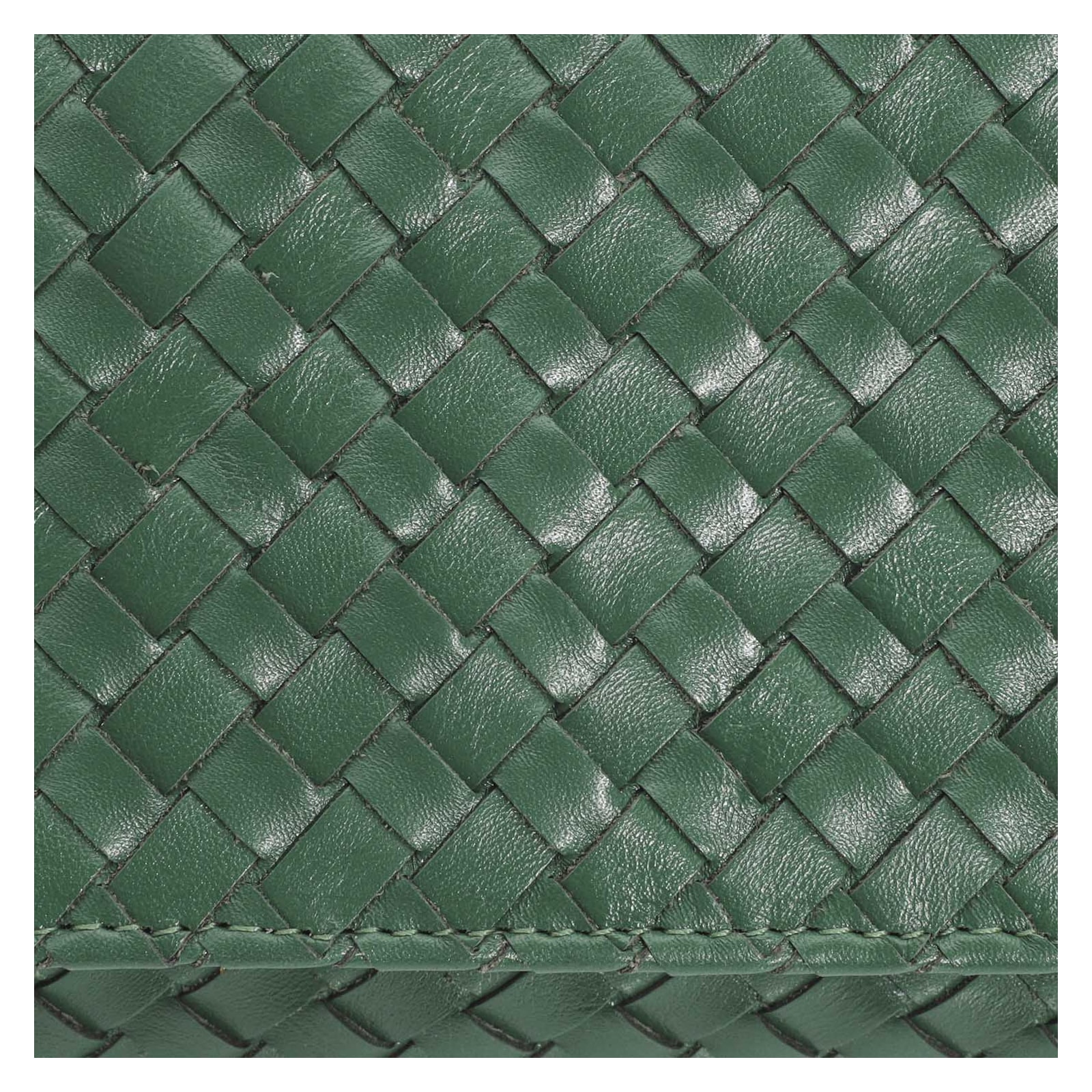 Bolsa Transversal Tressê Couro Verde