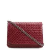 Bolsa Transversal Tressê Couro Vermelho Cereja - imagem 1