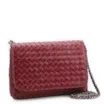 Bolsa Transversal Tressê Couro Vermelho Cereja - imagem 2