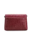 Bolsa Transversal Tressê Couro Vermelho Cereja - imagem 3