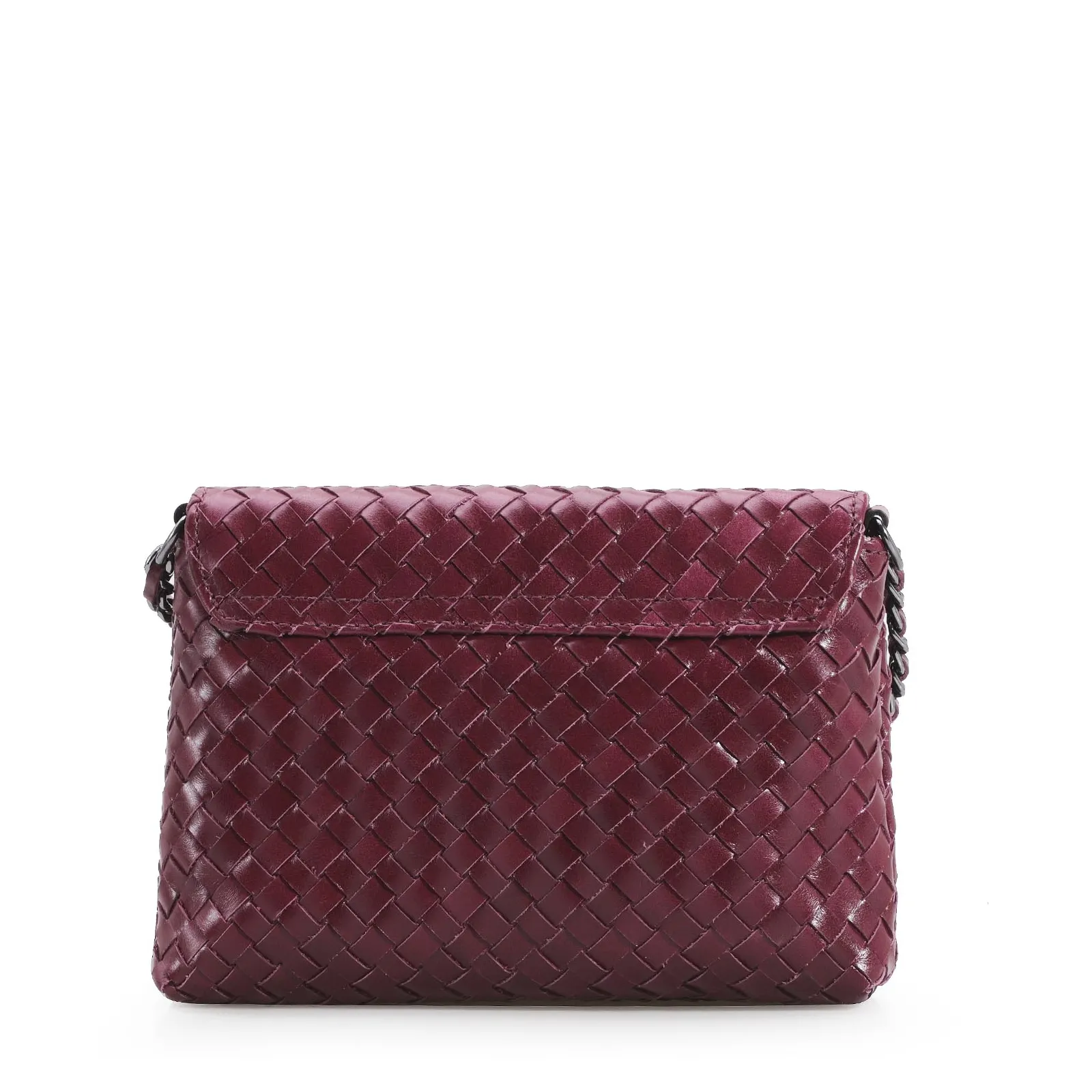 Bolsa Transversal Tressê Couro Vinho